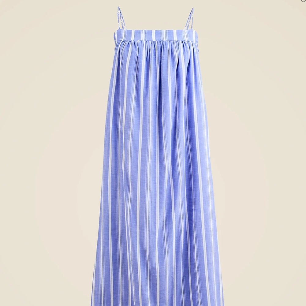 J CREW Floaty midi dress in striped cotton voile